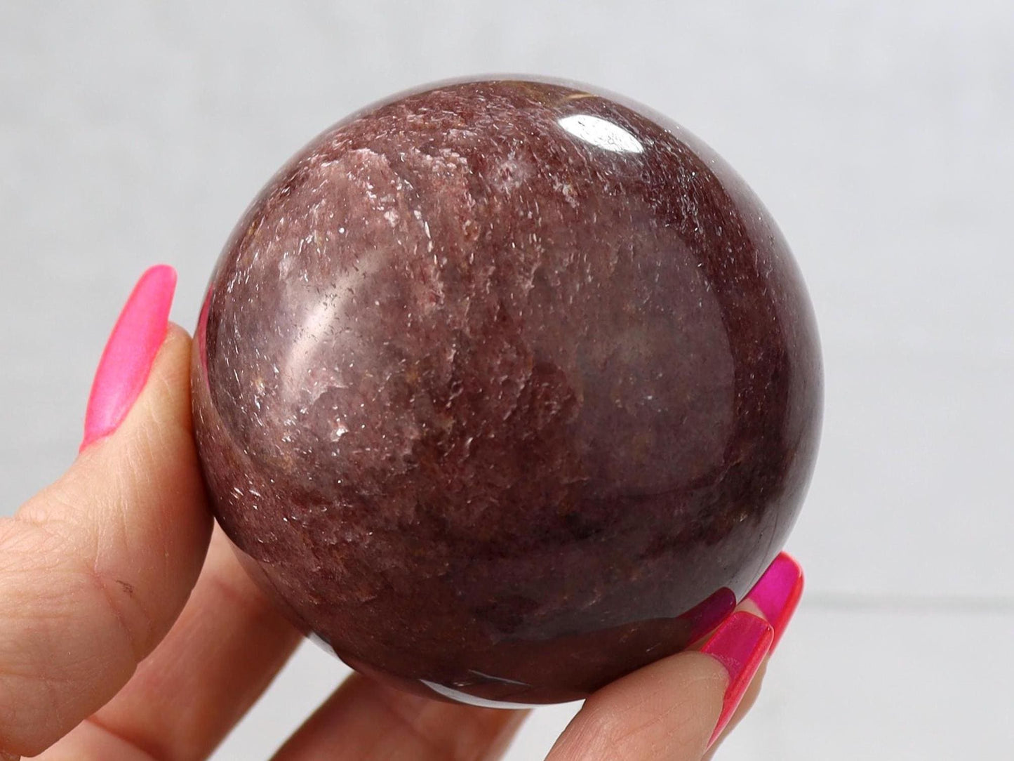 Strawberry Quartz Spheres - Crystal Ball Decor