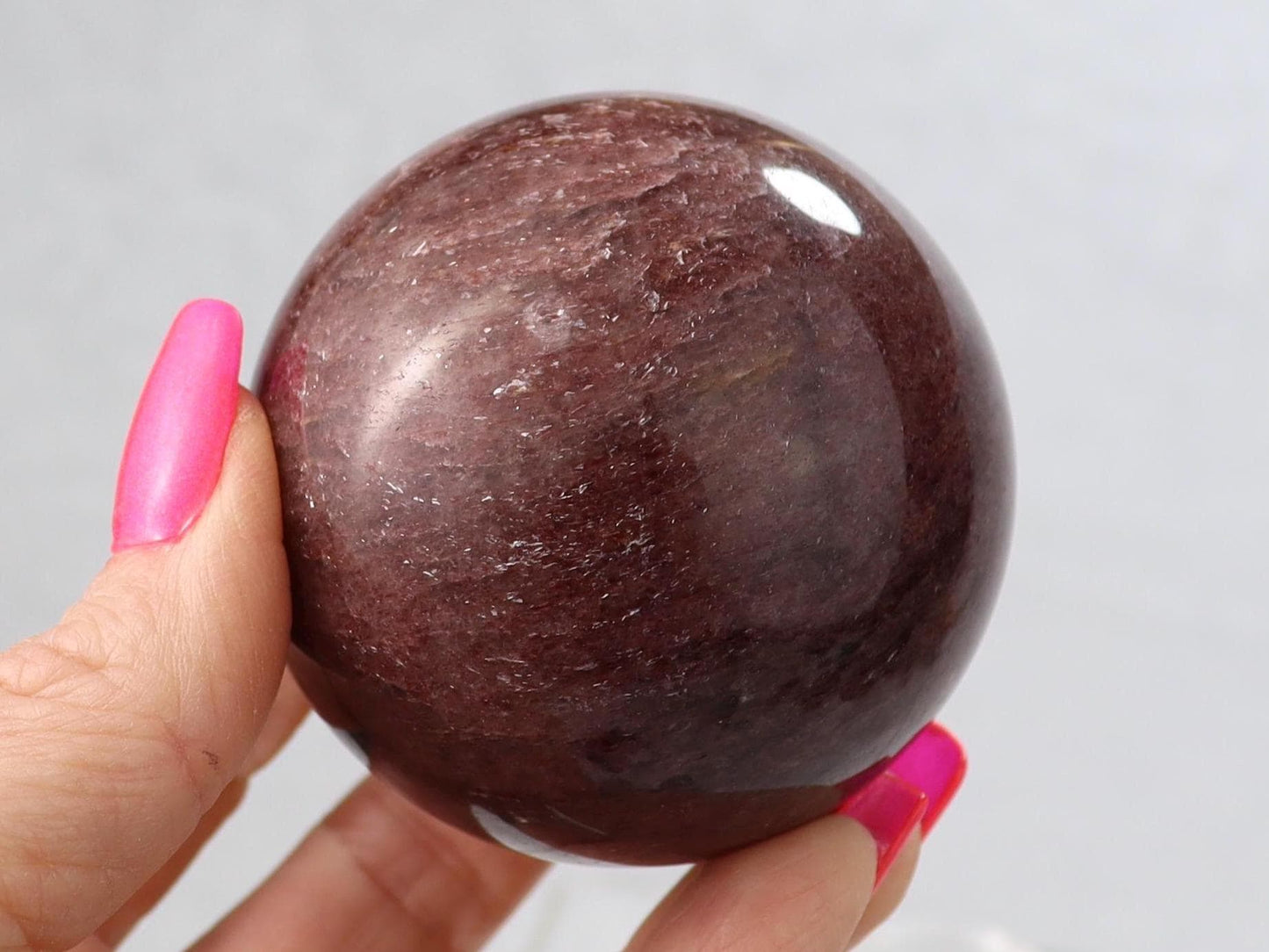 Strawberry Quartz Spheres - Crystal Ball Decor