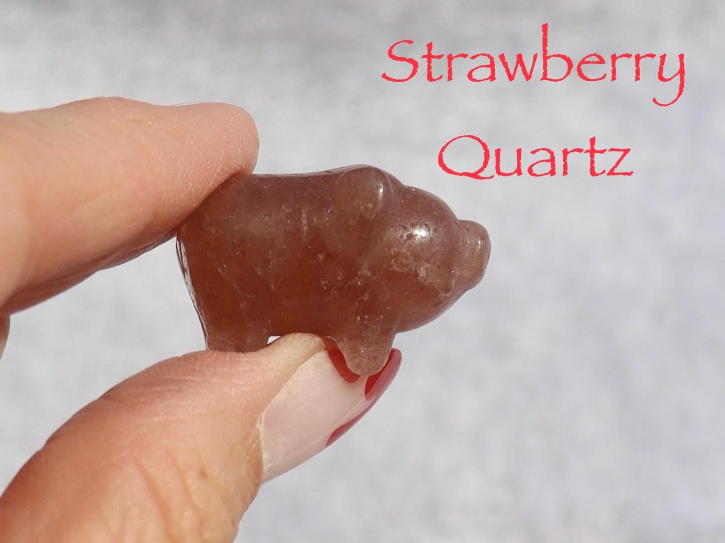 Mini Crystal Pig Carving: Collectible Stone Figurine