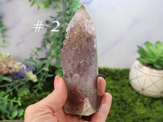 Druzy Amethyst Agate Tower