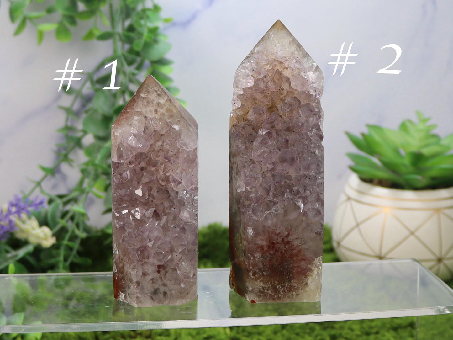 Druzy Amethyst Agate Tower