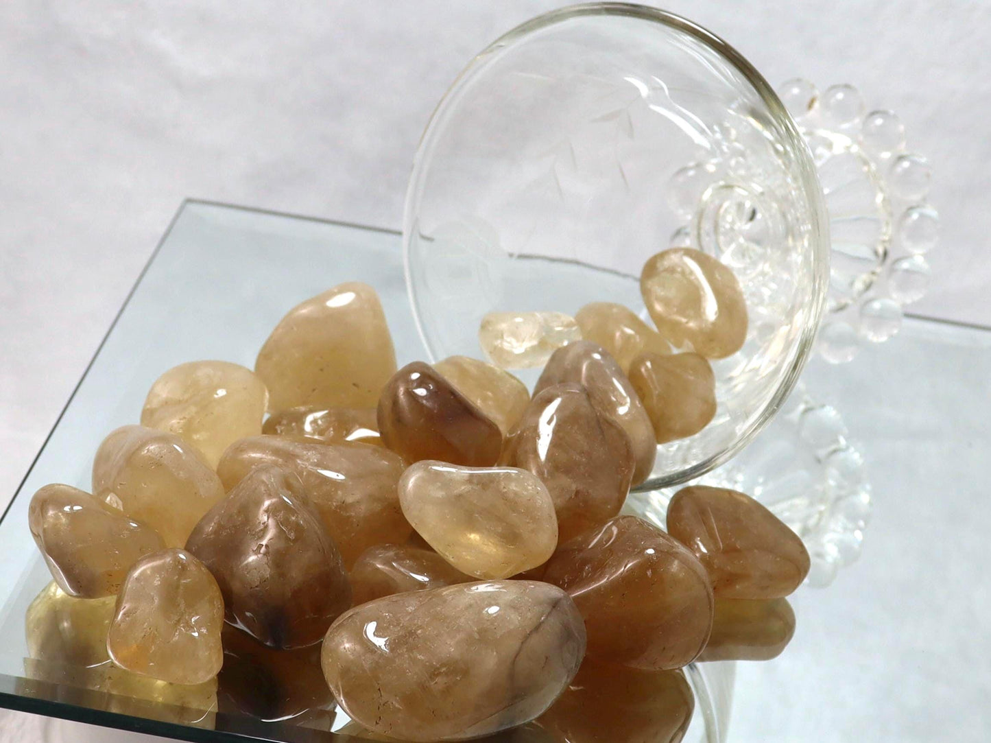 Natural Citrine Tumbled Stones - Brazilian Healing Crystal