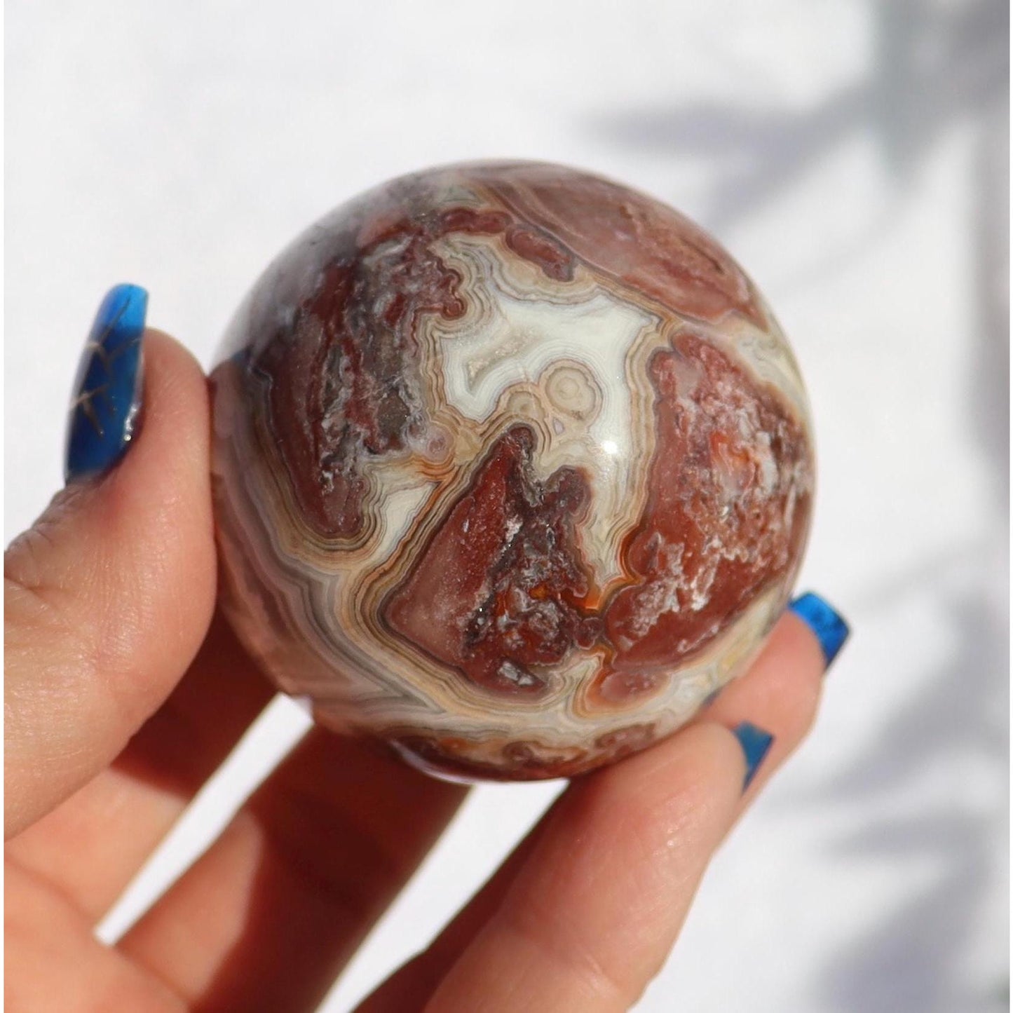 Mexican Crazy Lace Agate Sphere