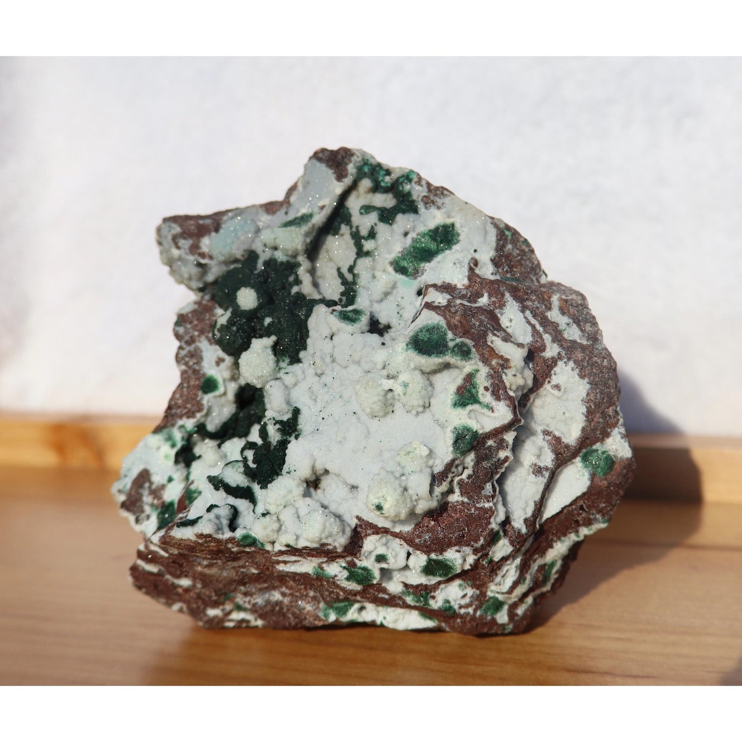 Druzy Coated Ball Malachite on Dolomite Matrix