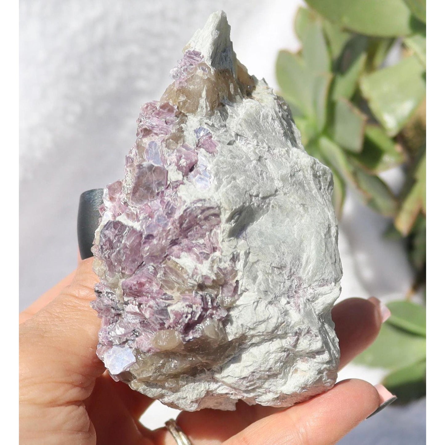 Purple Mica and Smoky Quartz in Matrix from Brazil