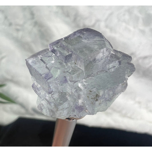 Light Green Stepped Fluorite with purple edges, Yaogangxian Mine