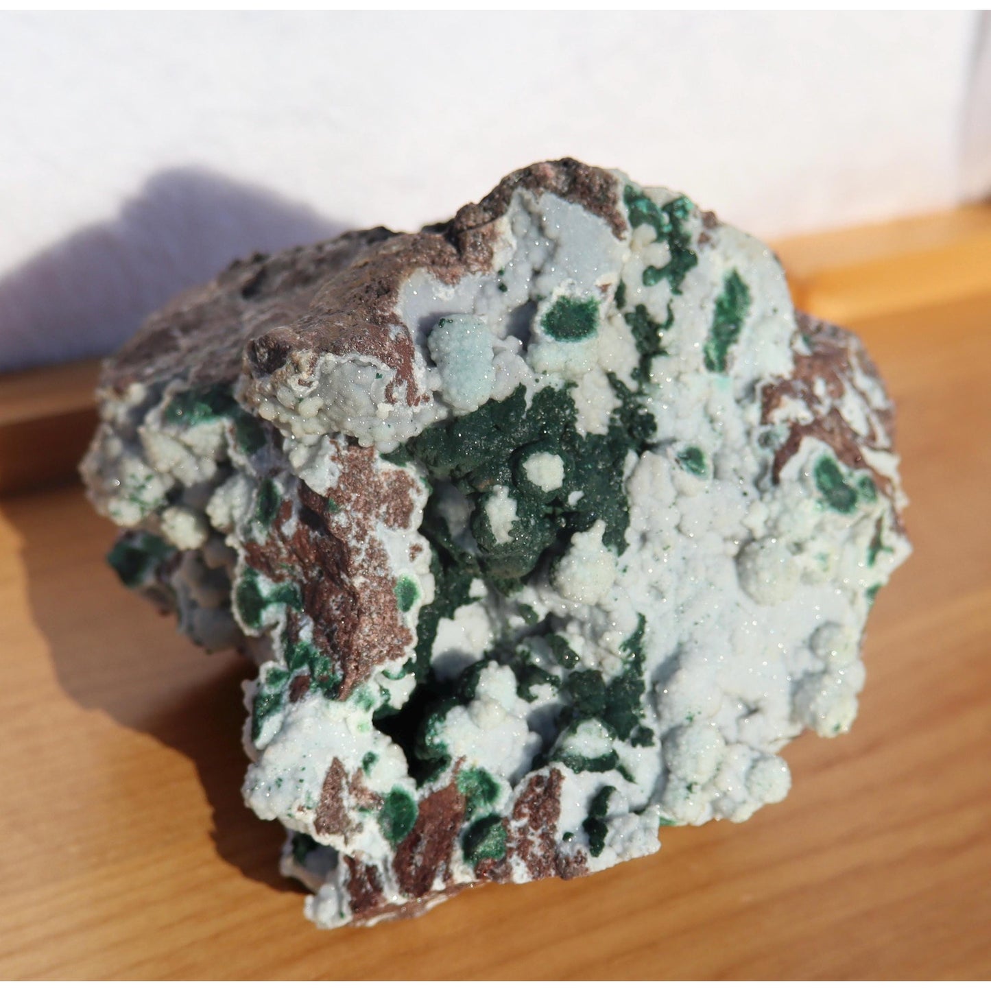 Druzy Coated Ball Malachite on Dolomite Matrix