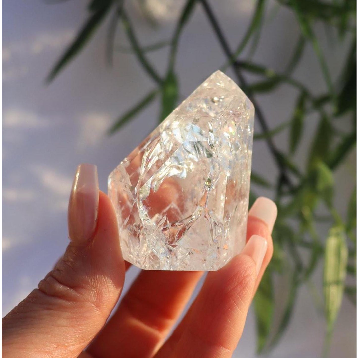 Crackle Quartz Point - Crown Chakra