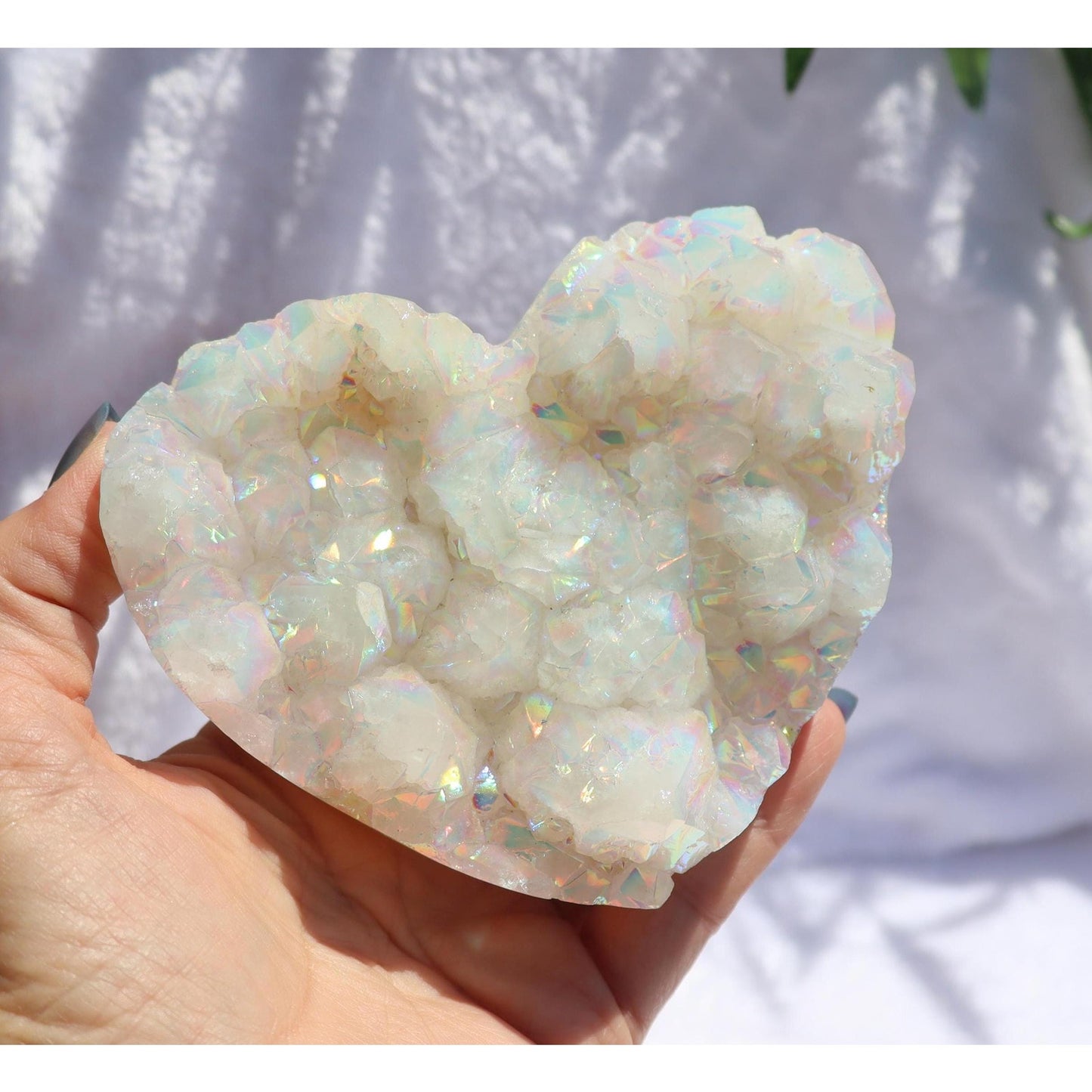 Angel Aura Quartz Cluster Heart