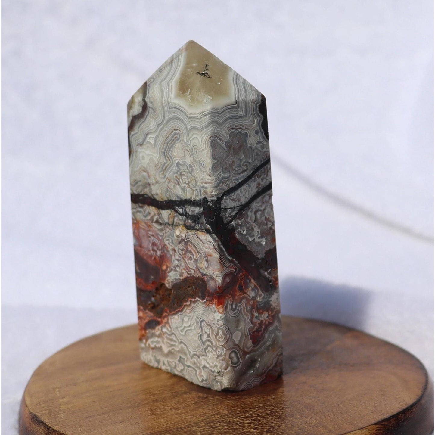 Mexican Crazy Lace Agate Obelisk