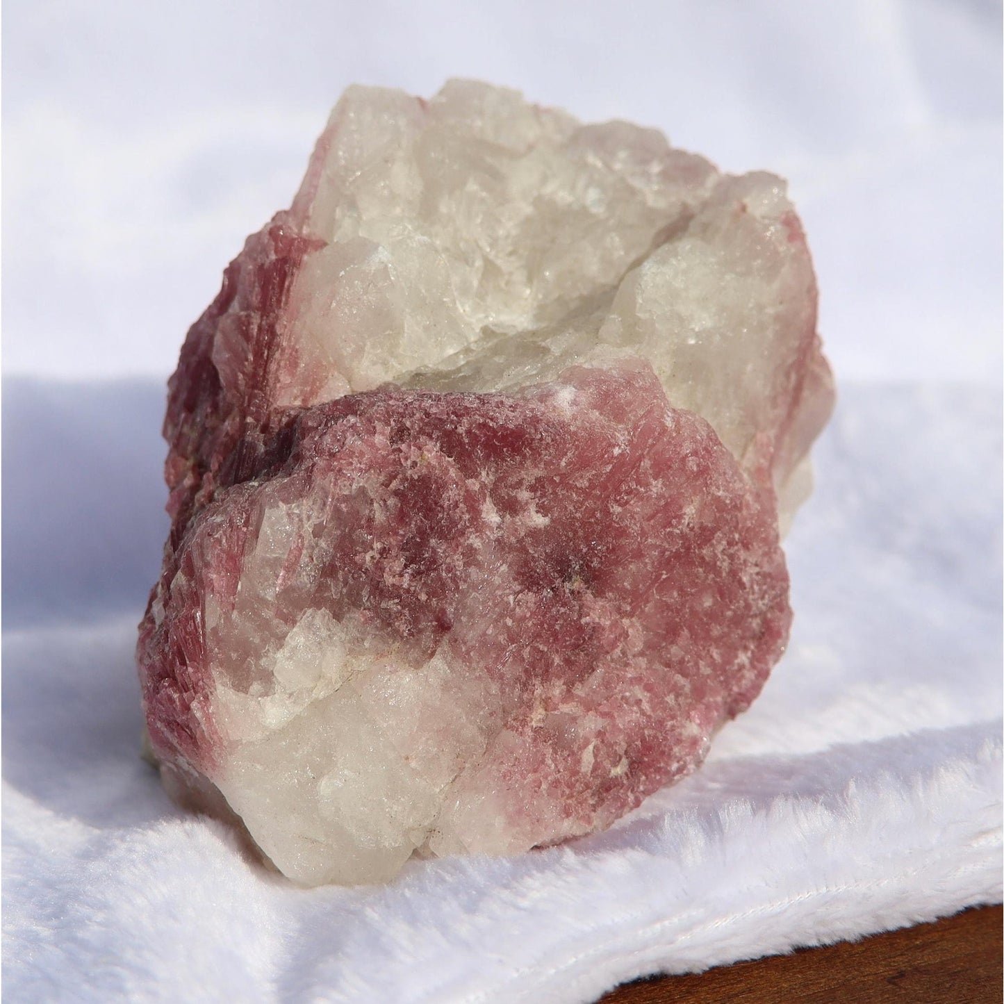 Natural Pink Rubellite Tourmaline in Matrix, Heart chakra