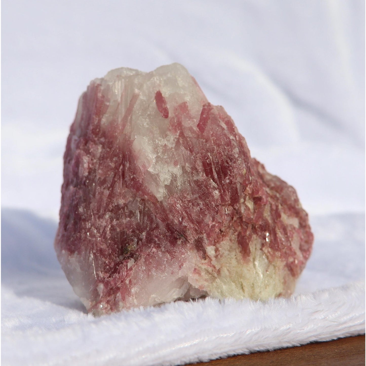 Natural Pink Rubellite Tourmaline in Matrix, Heart chakra