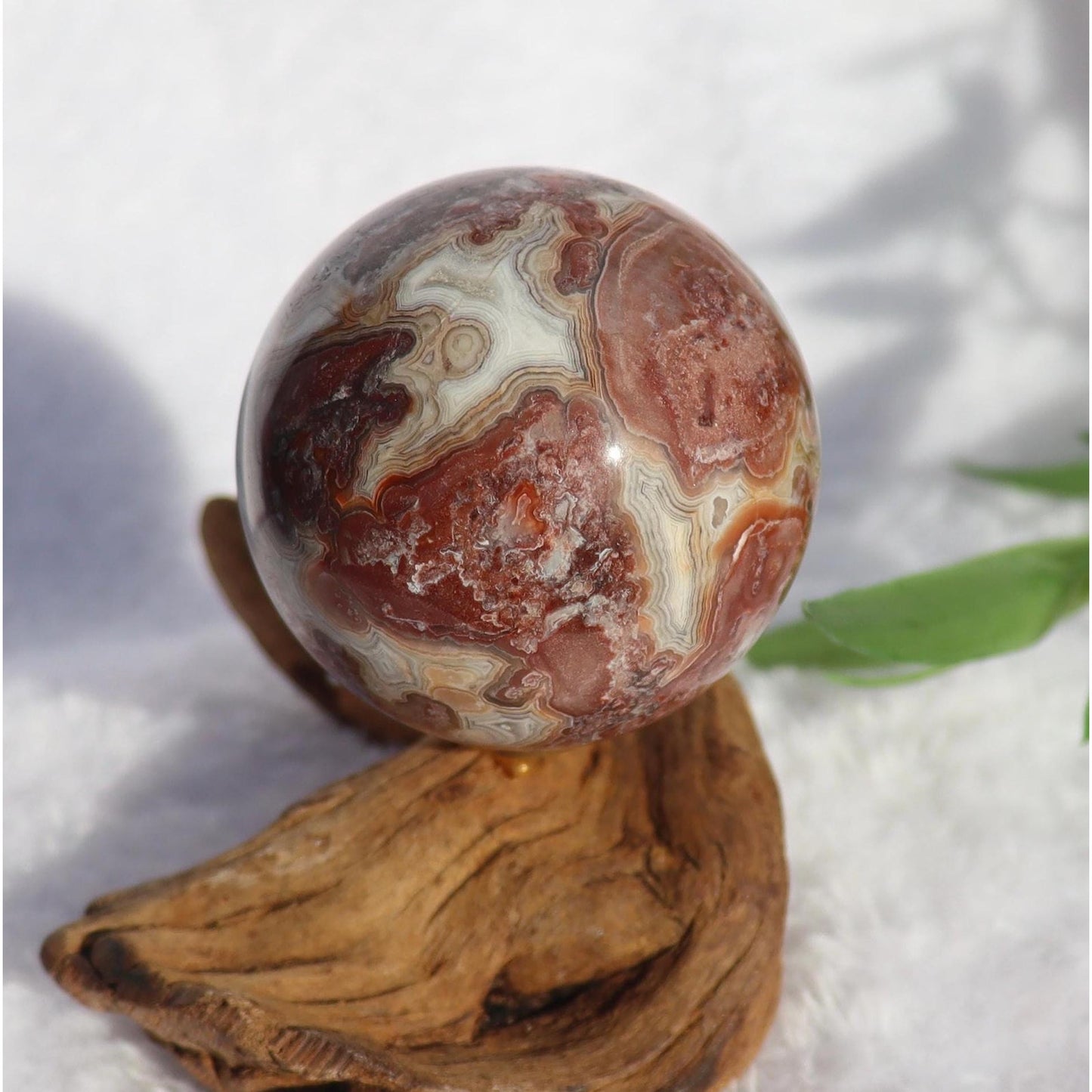 Mexican Crazy Lace Agate Sphere