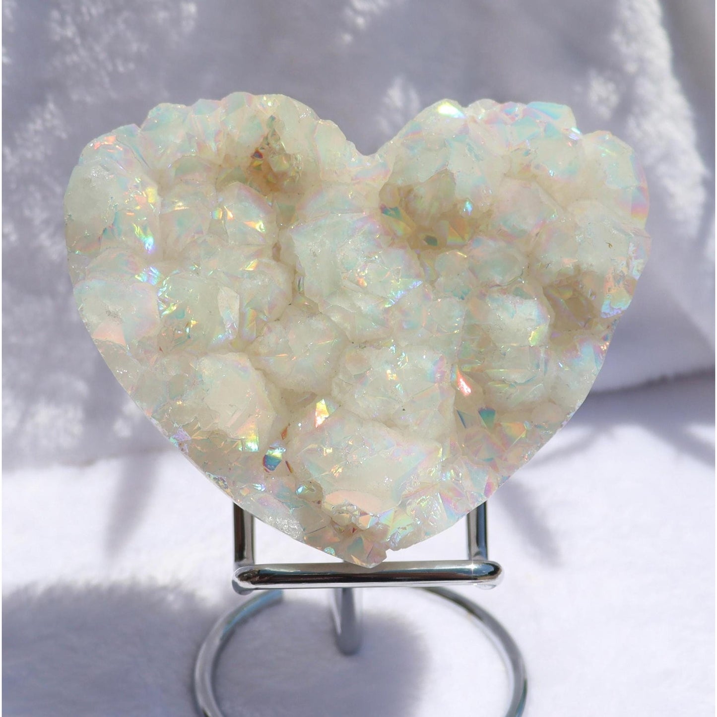 Angel Aura Quartz Cluster Heart