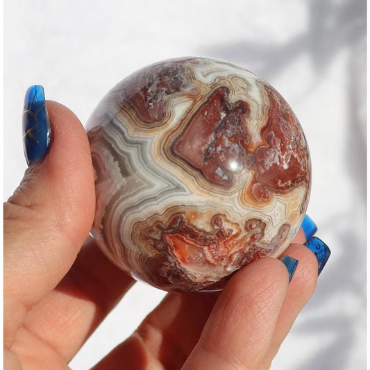 Mexican Crazy Lace Agate Sphere