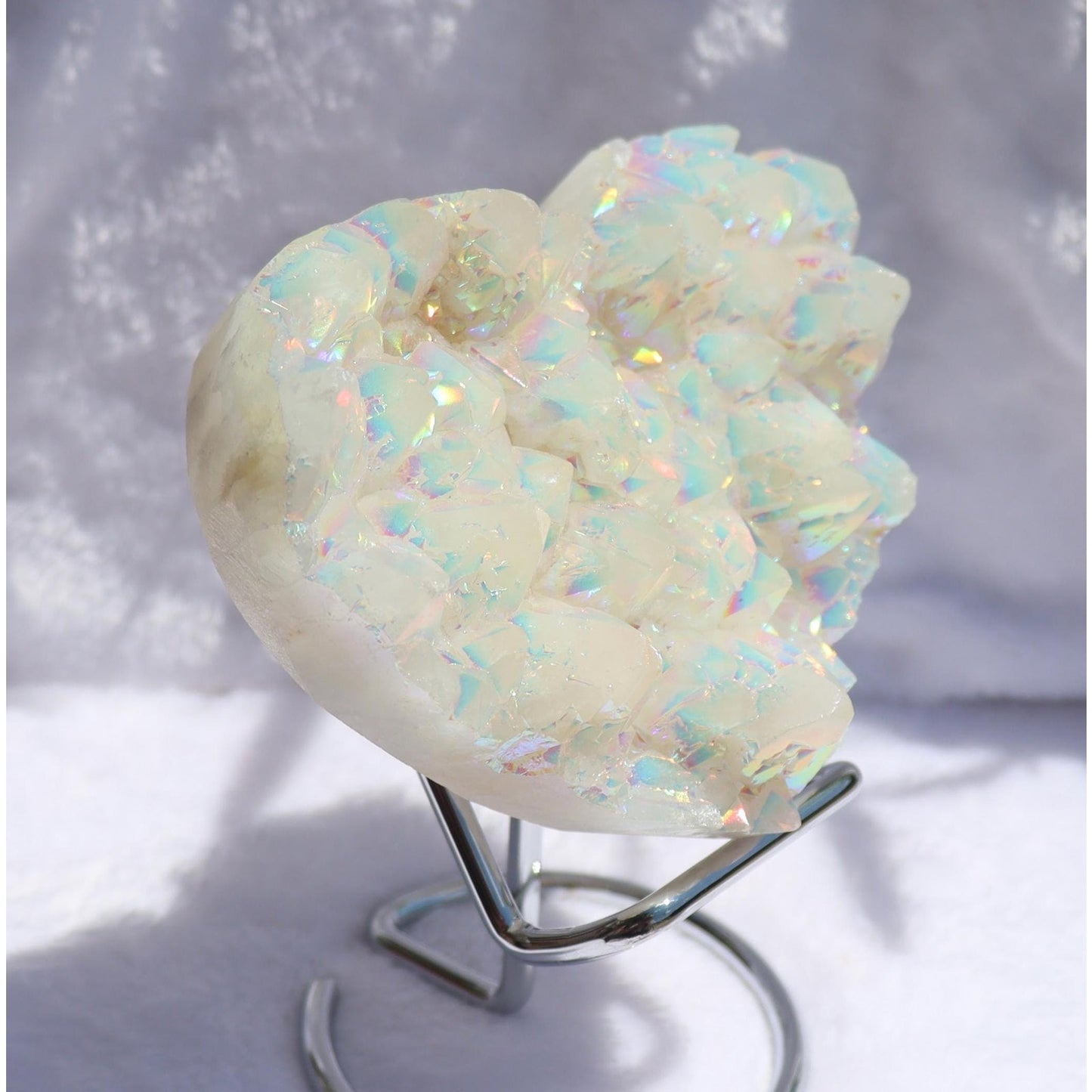 Angel Aura Quartz Cluster Heart