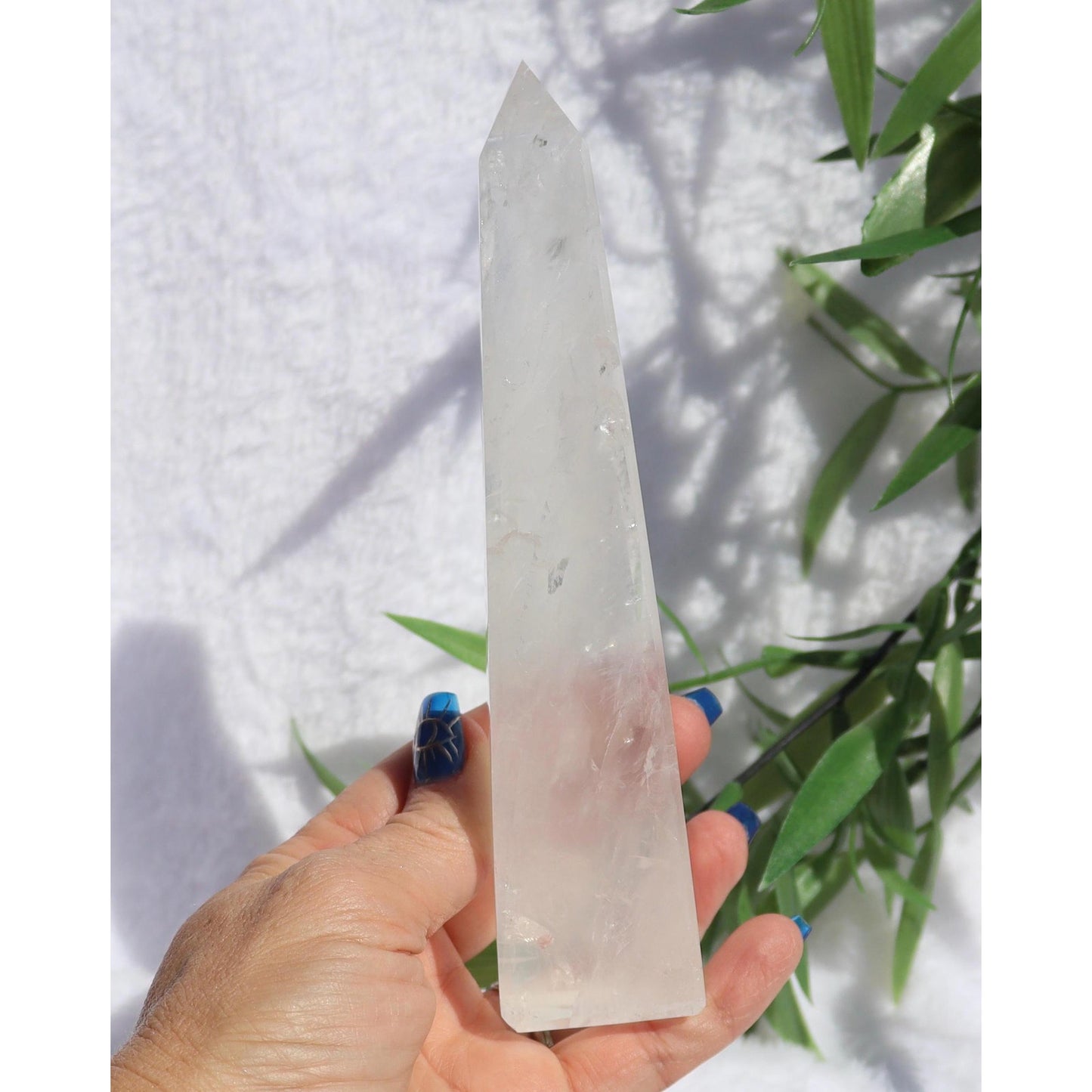 Girasol Quartz Obelisk from Brazil