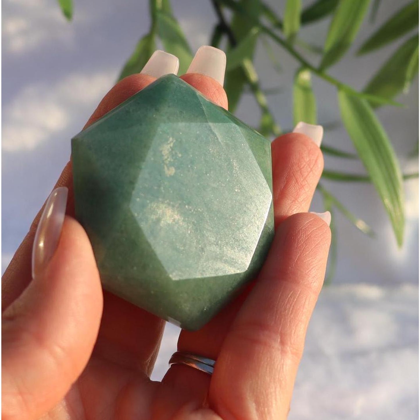 Green Aventurine Hexagon, David Star