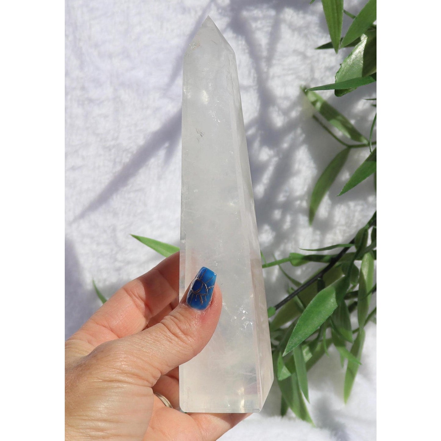 Girasol Quartz Obelisk from Brazil