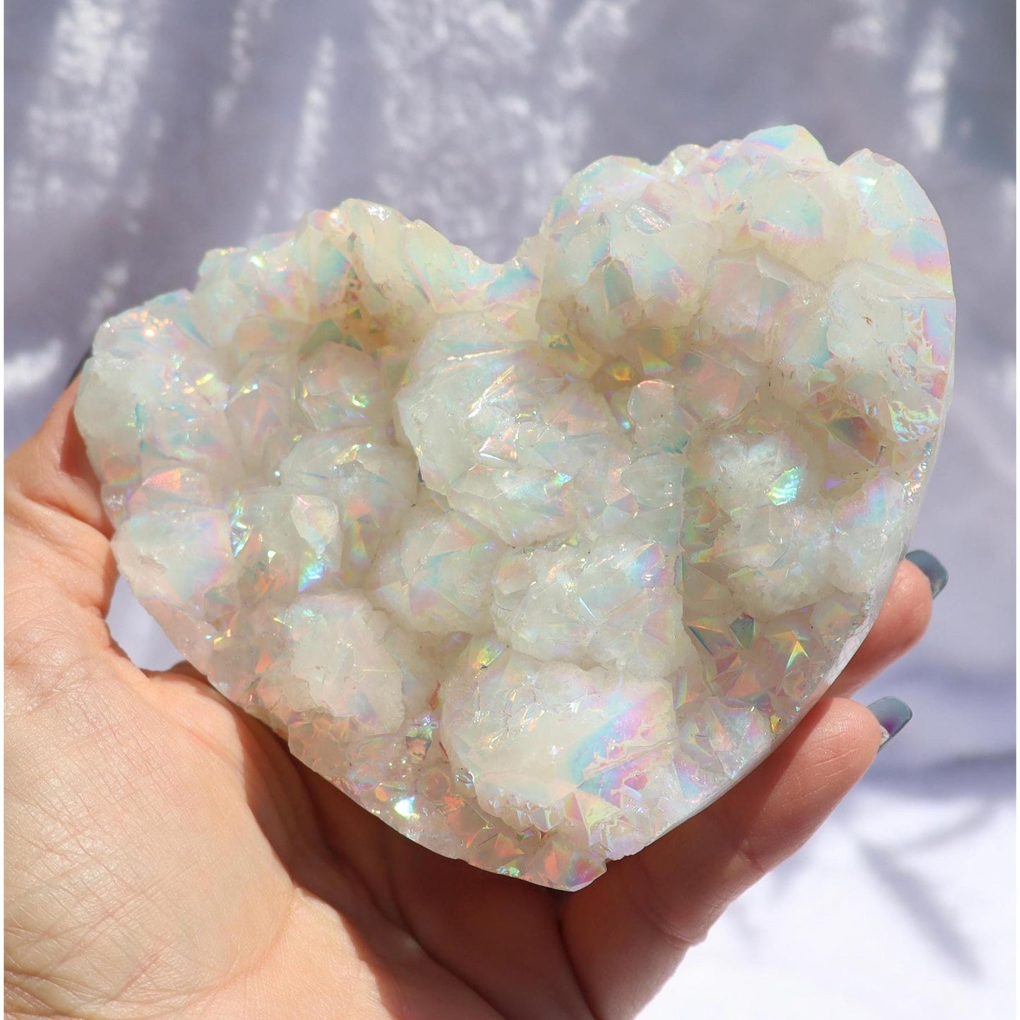 Angel Aura Quartz Cluster Heart