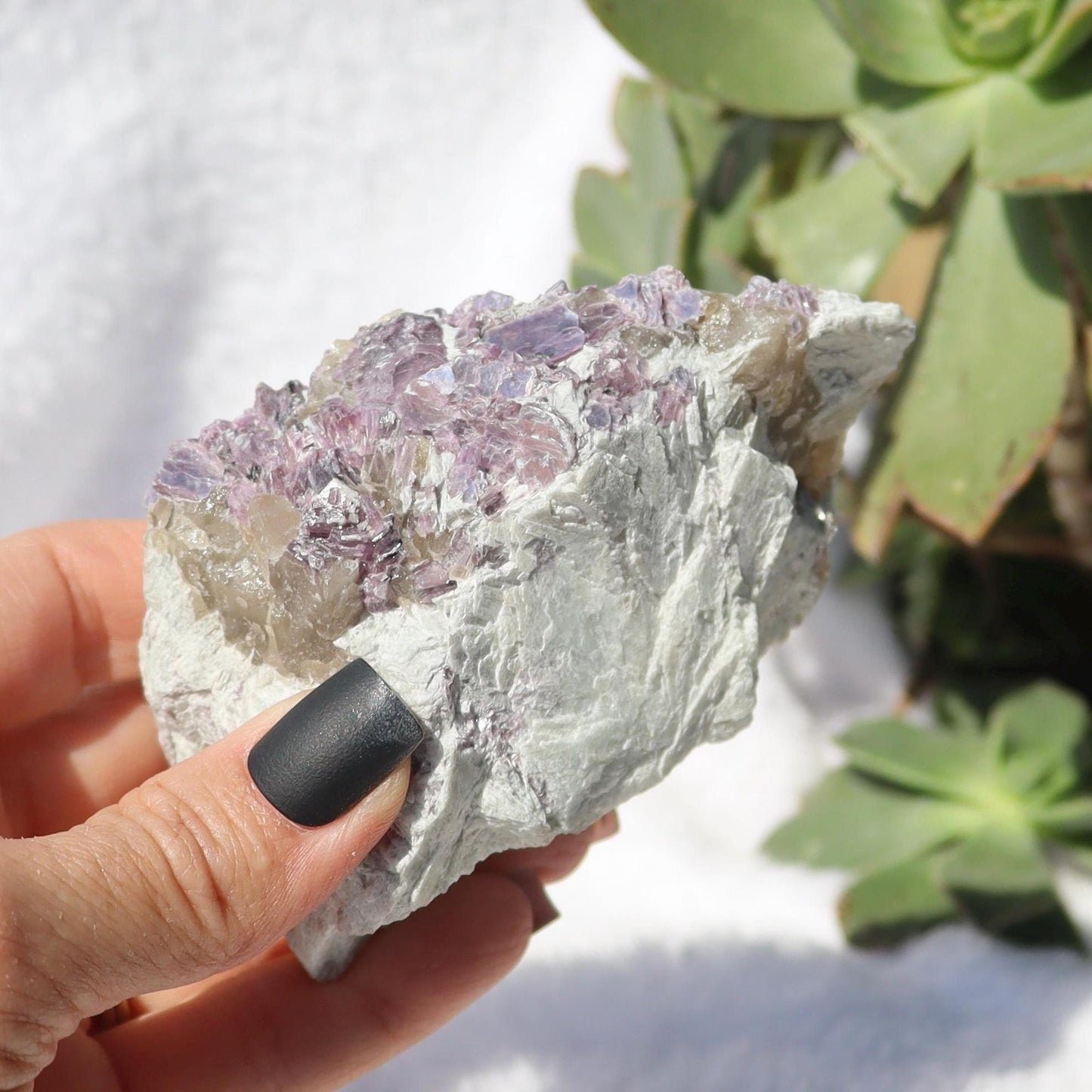 Purple Mica and Smoky Quartz in Matrix from Brazil