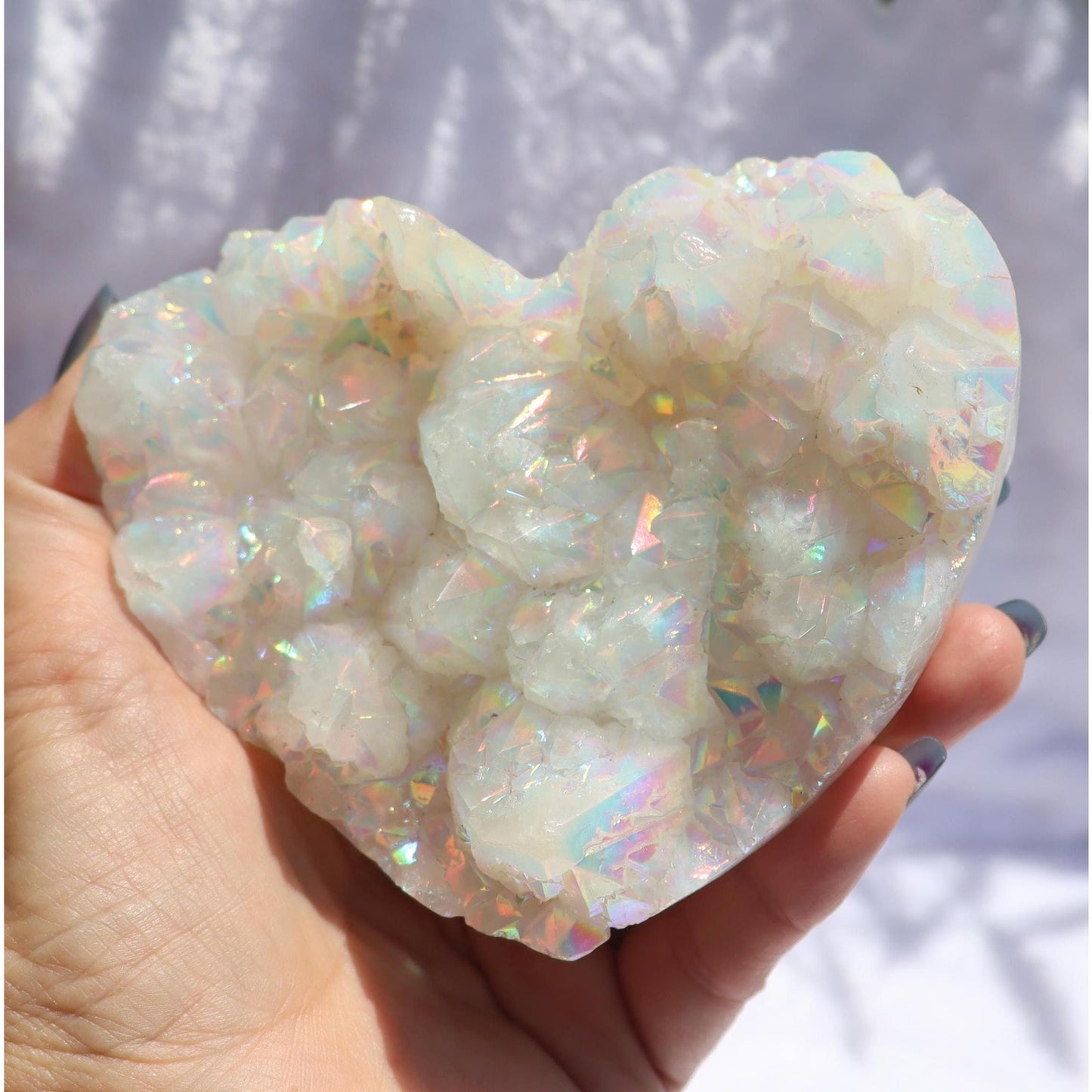 Angel Aura Quartz Cluster Heart