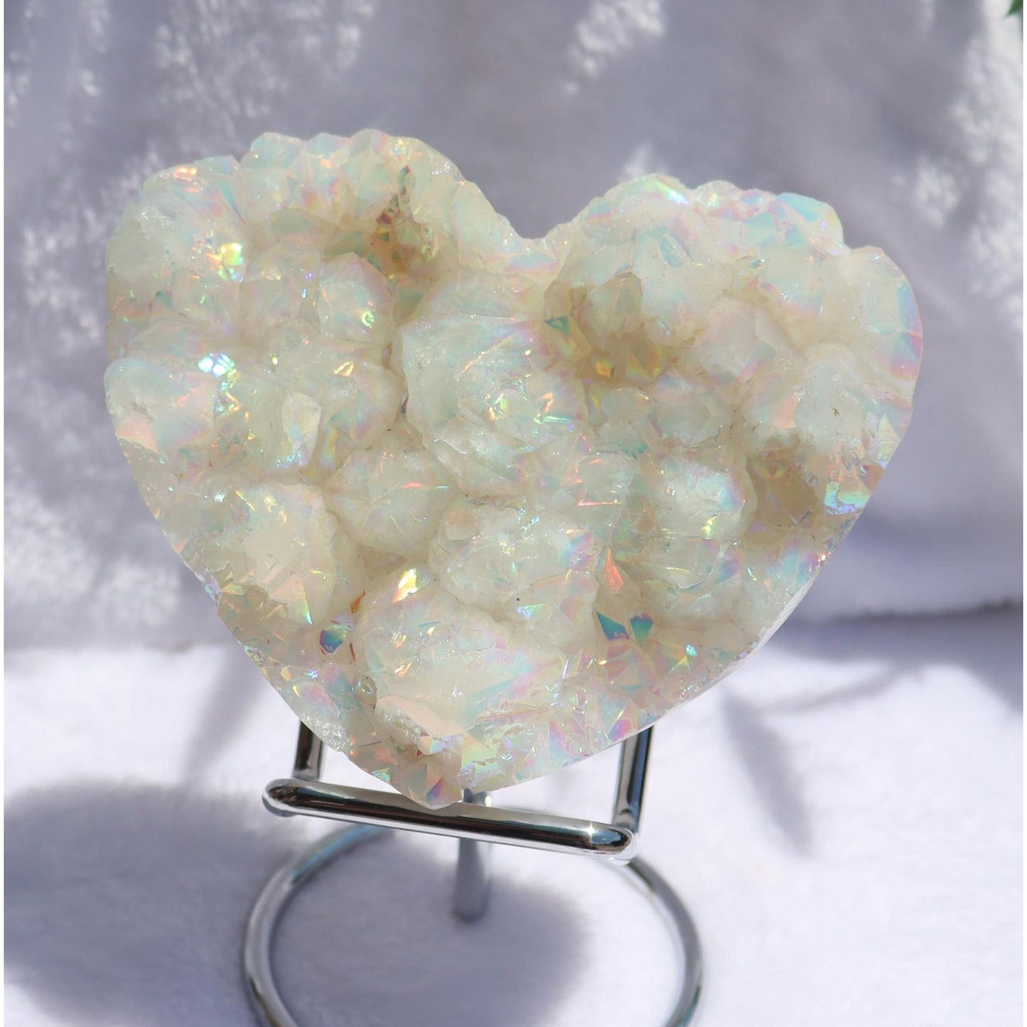 Angel Aura Quartz Cluster Heart