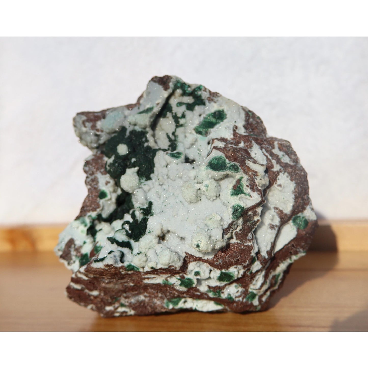 Druzy Coated Ball Malachite on Dolomite Matrix