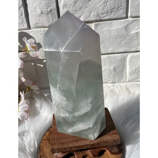 Lavender Fluorite Point - Polished Lavender Fluorite Crystal Point - Yttrium Fluorite - Standing Crystal Point - Genuine Lavender Fluorite