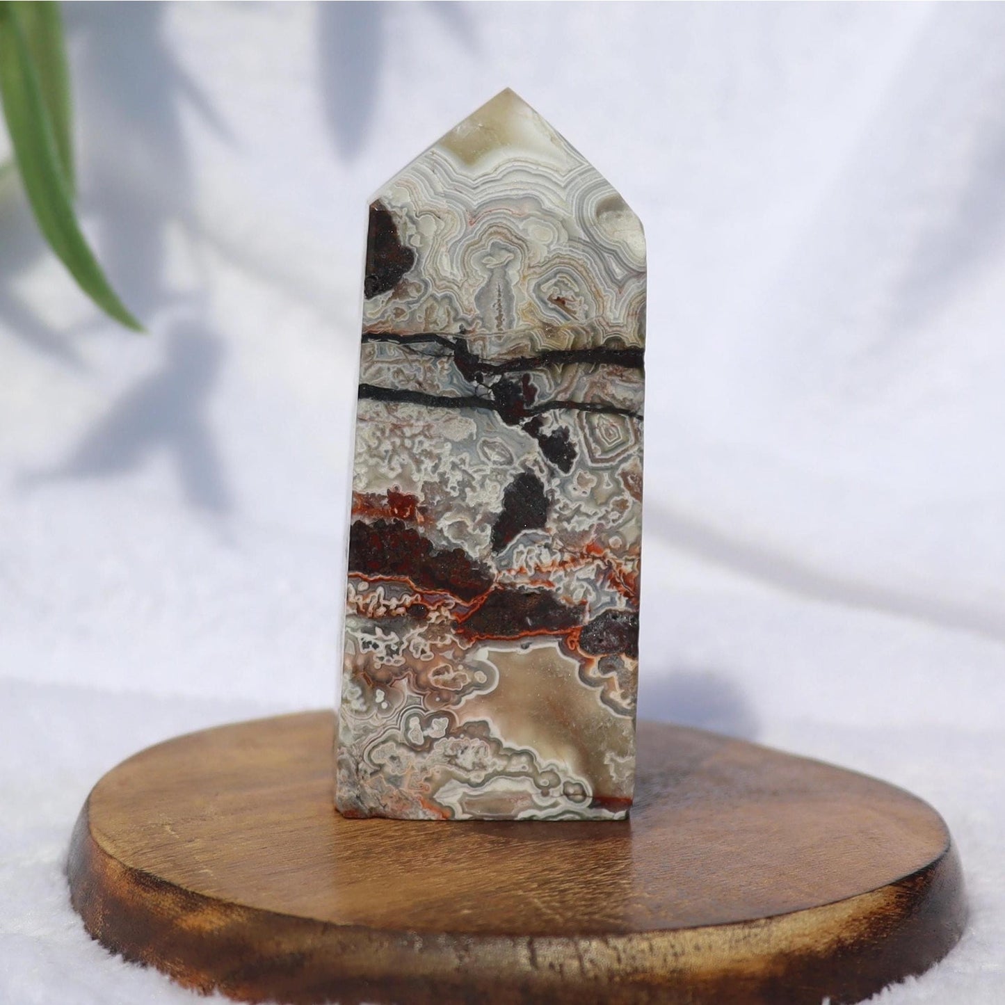 Mexican Crazy Lace Agate Obelisk