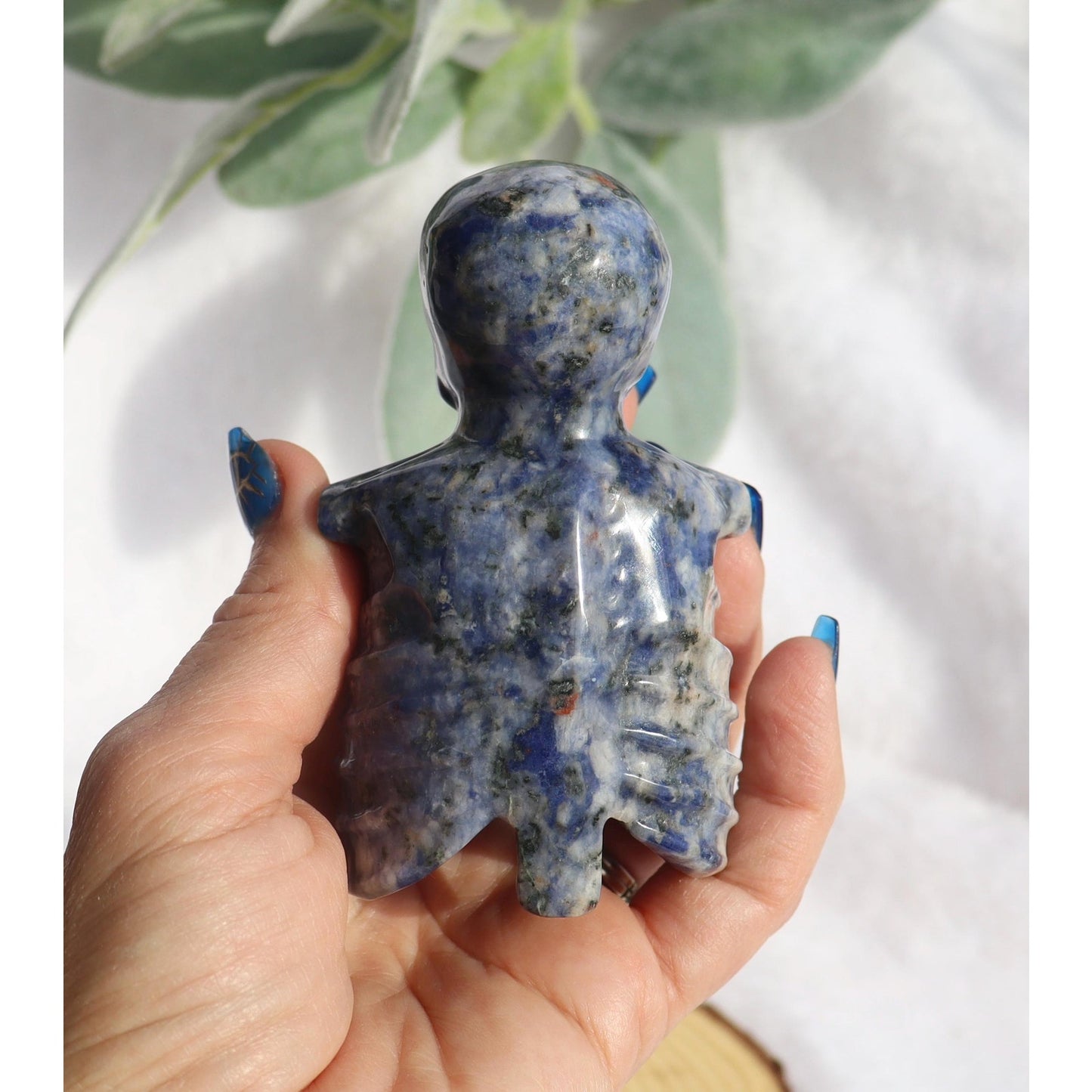 Sodalite Skeleton Carving