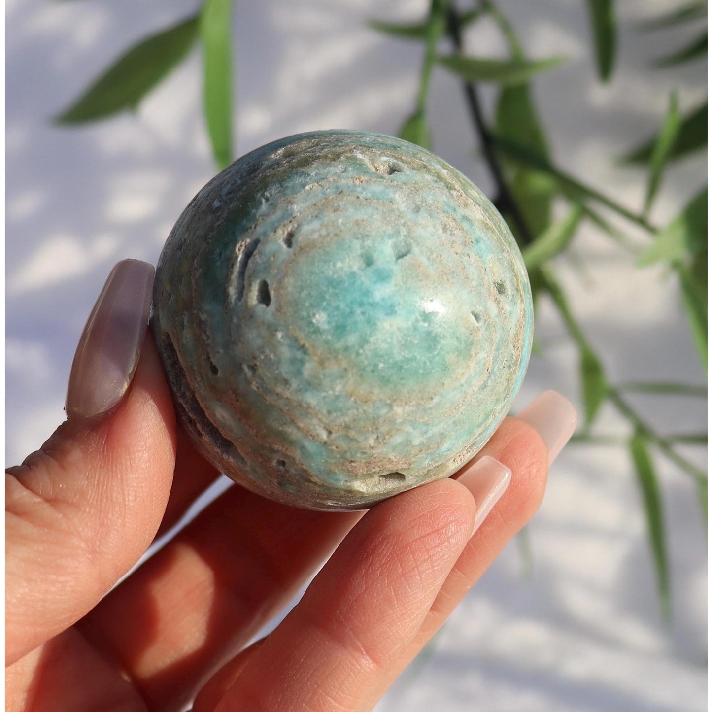 Hemimorphite Sphere