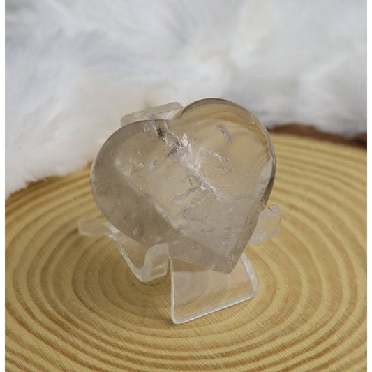 Smoky Quartz Crystal Heart from Brazil