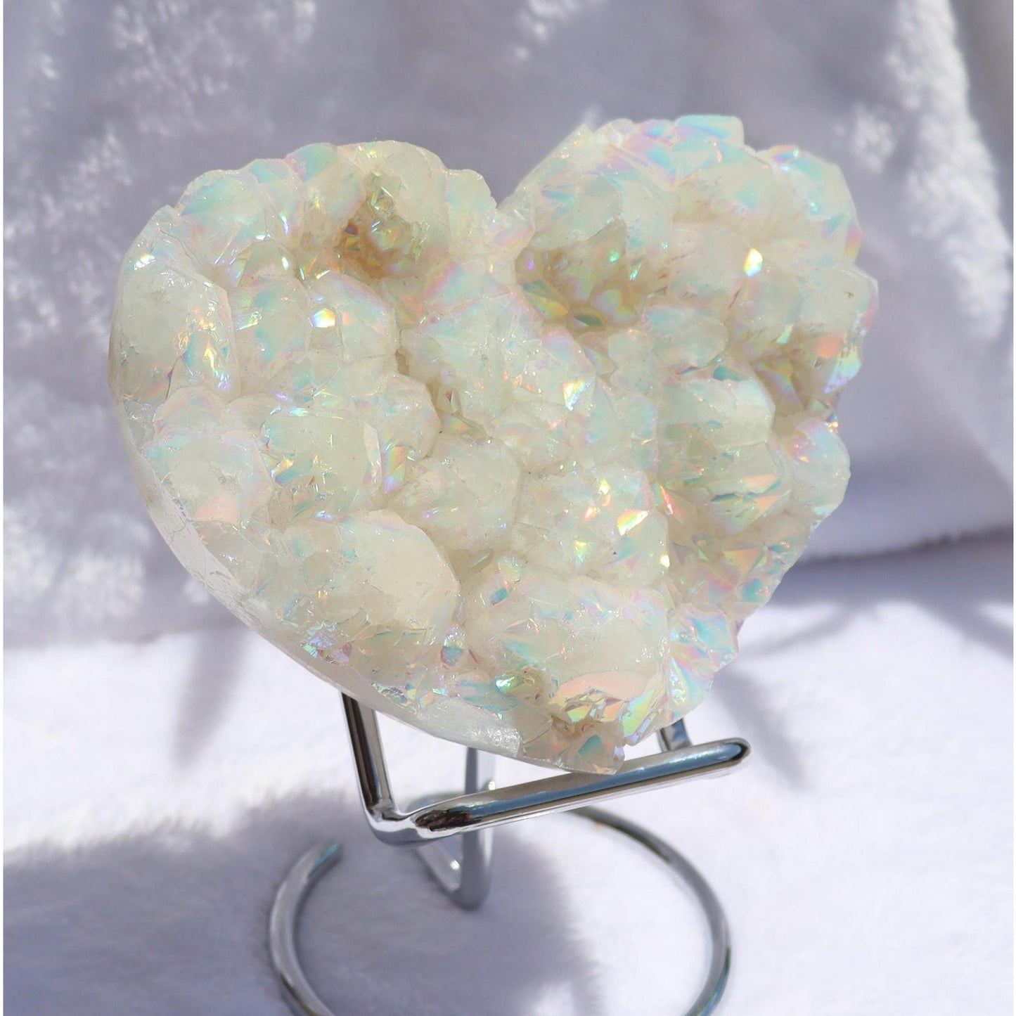 Angel Aura Quartz Cluster Heart