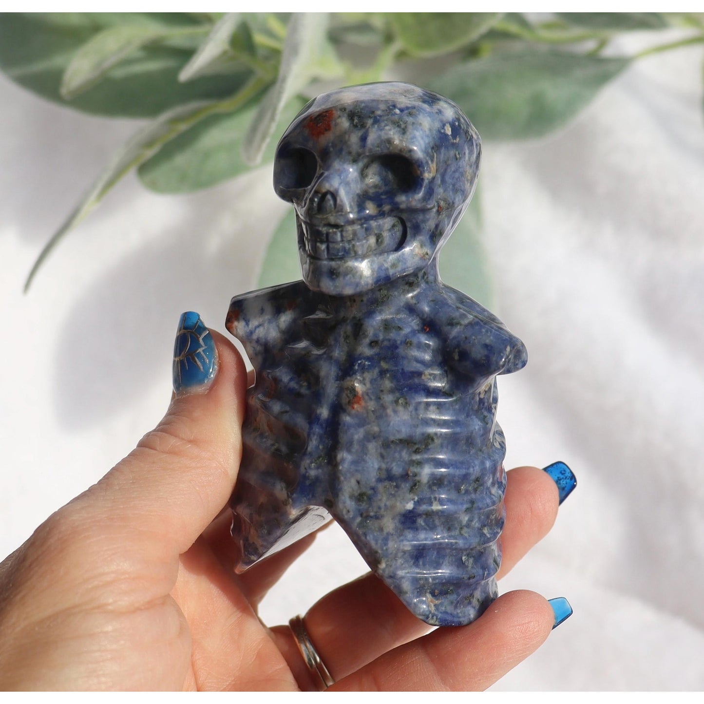 Sodalite Skeleton Carving