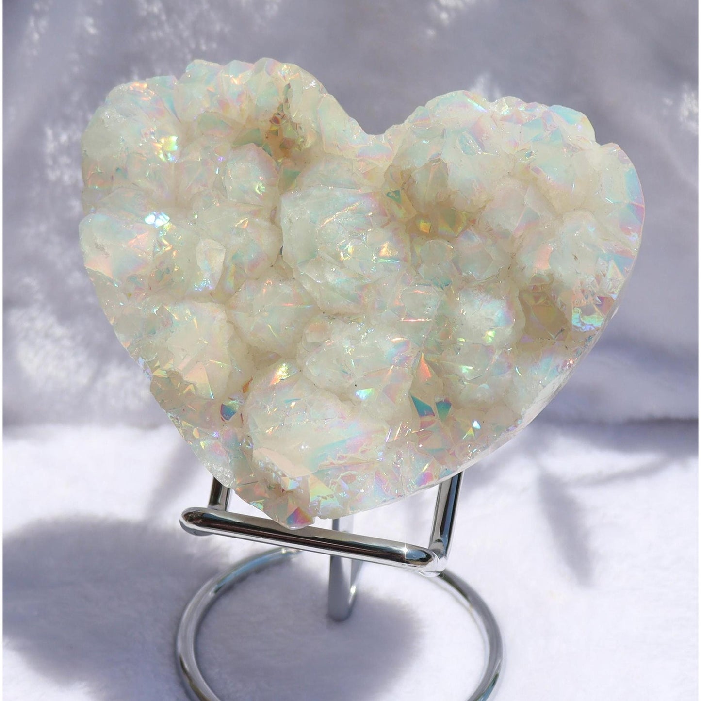 Angel Aura Quartz Cluster Heart