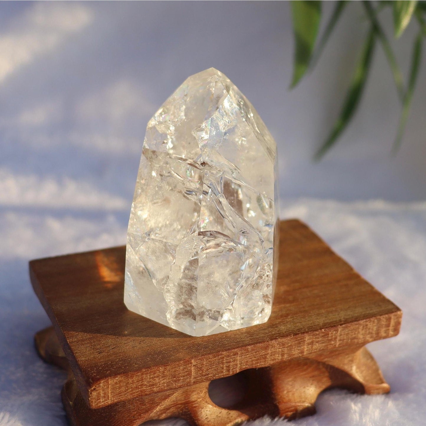 Crackle Quartz Point - Crown Chakra