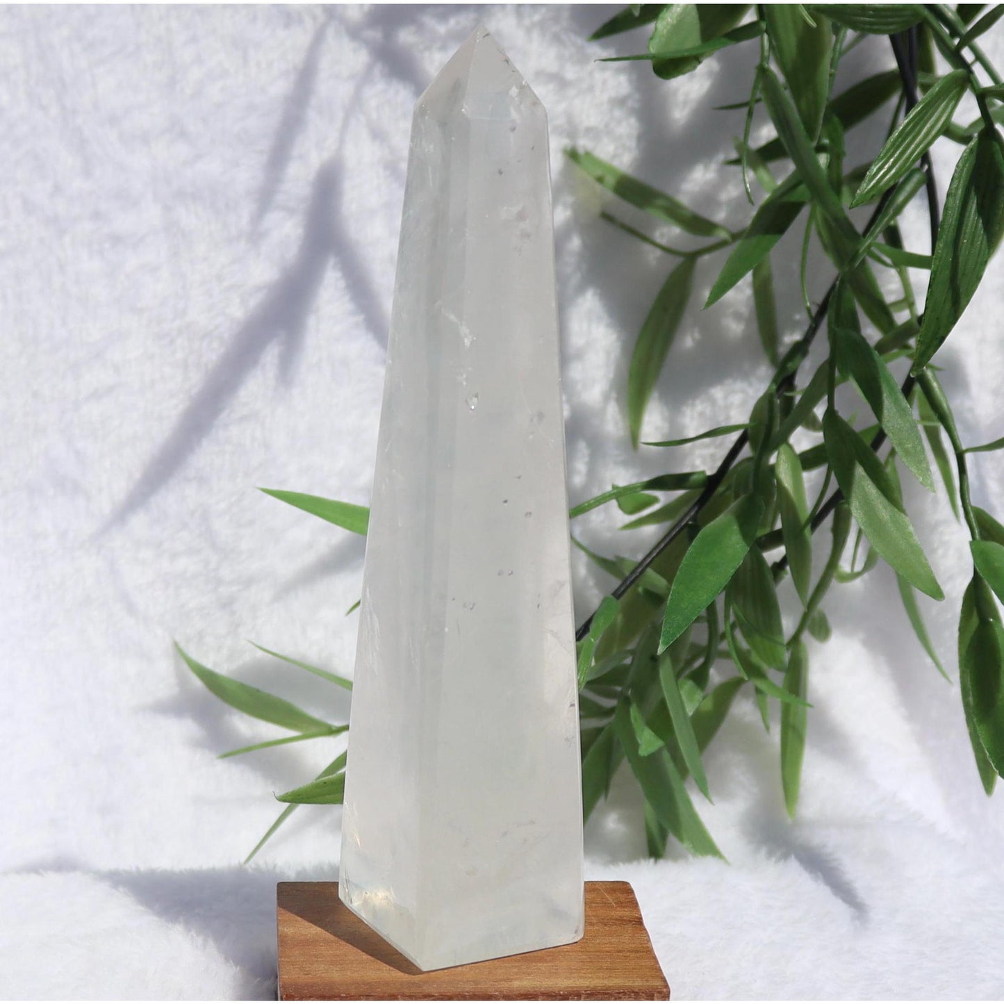 Girasol Quartz Obelisk from Brazil