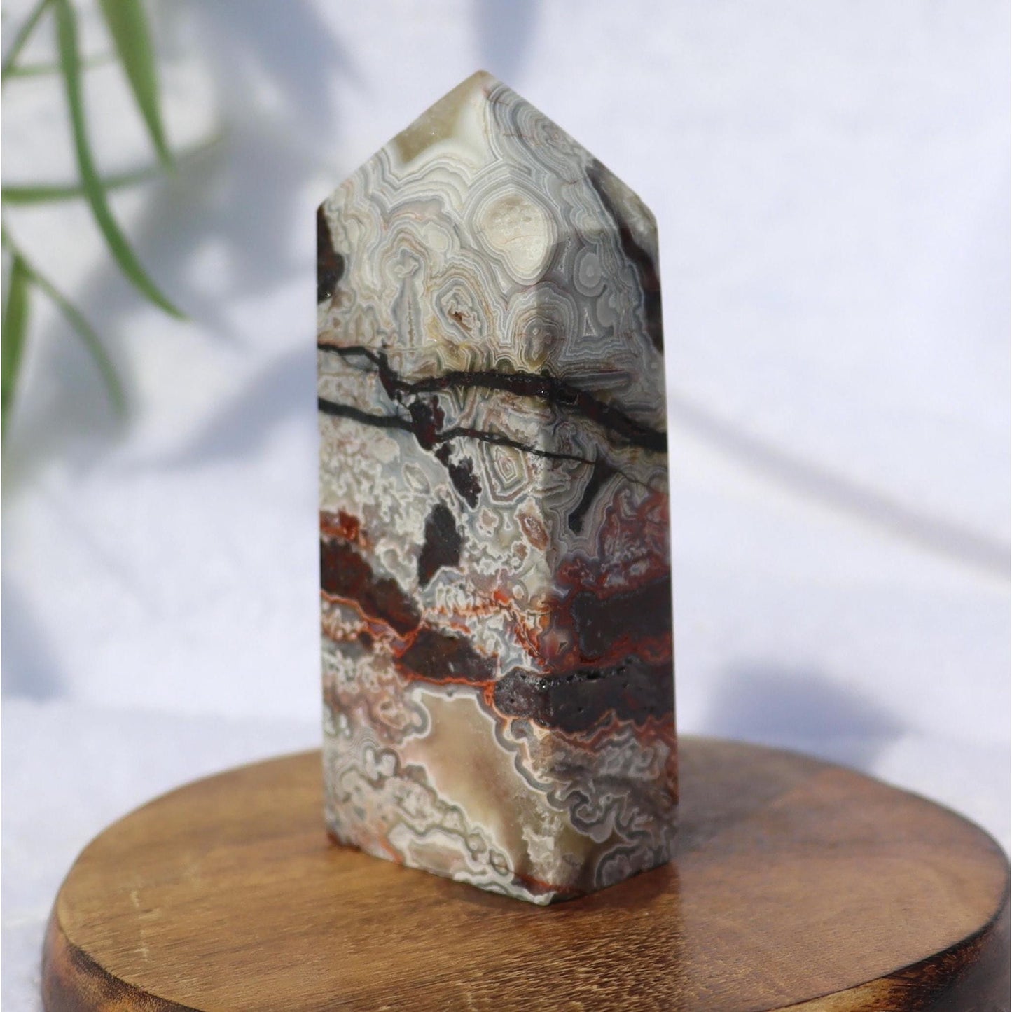 Mexican Crazy Lace Agate Obelisk