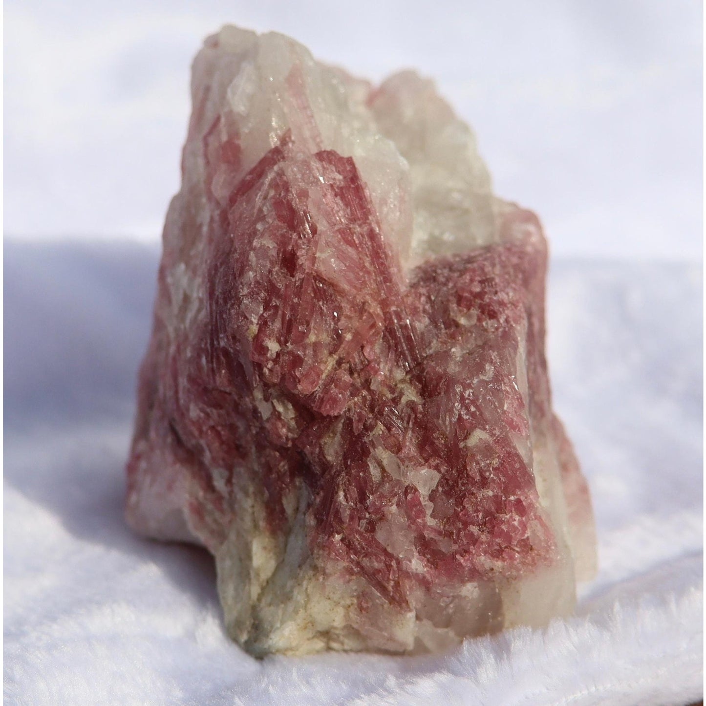 Natural Pink Rubellite Tourmaline in Matrix, Heart chakra