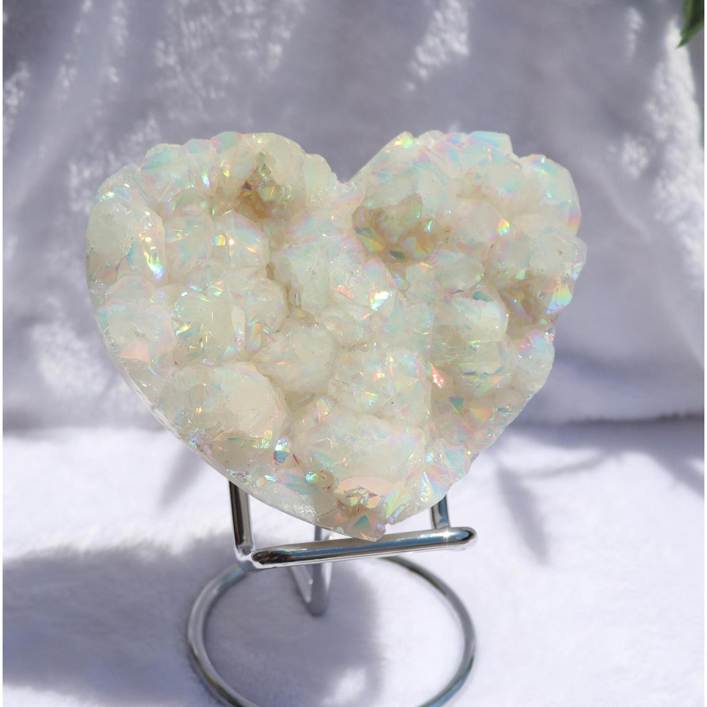 Angel Aura Quartz Cluster Heart