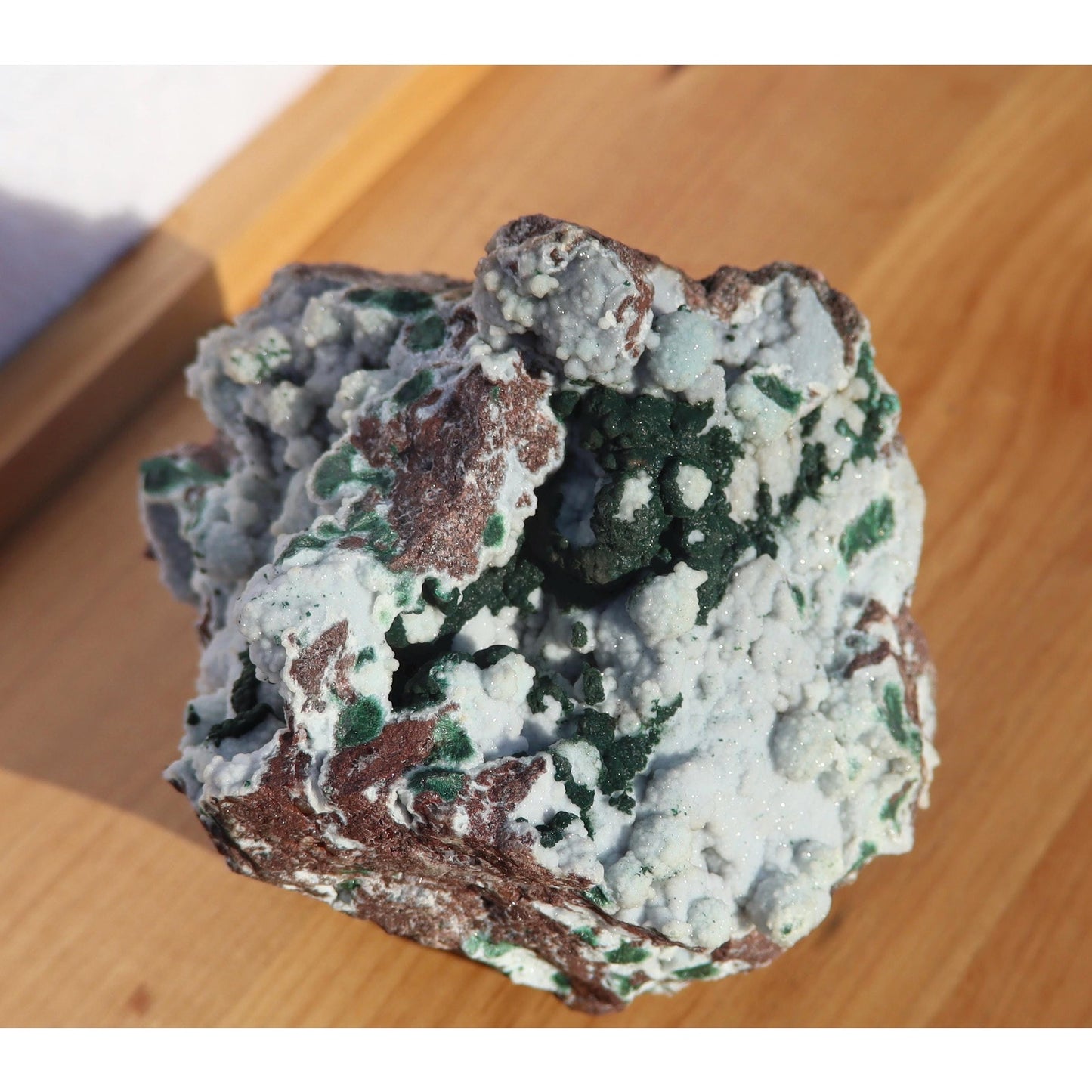 Druzy Coated Ball Malachite on Dolomite Matrix